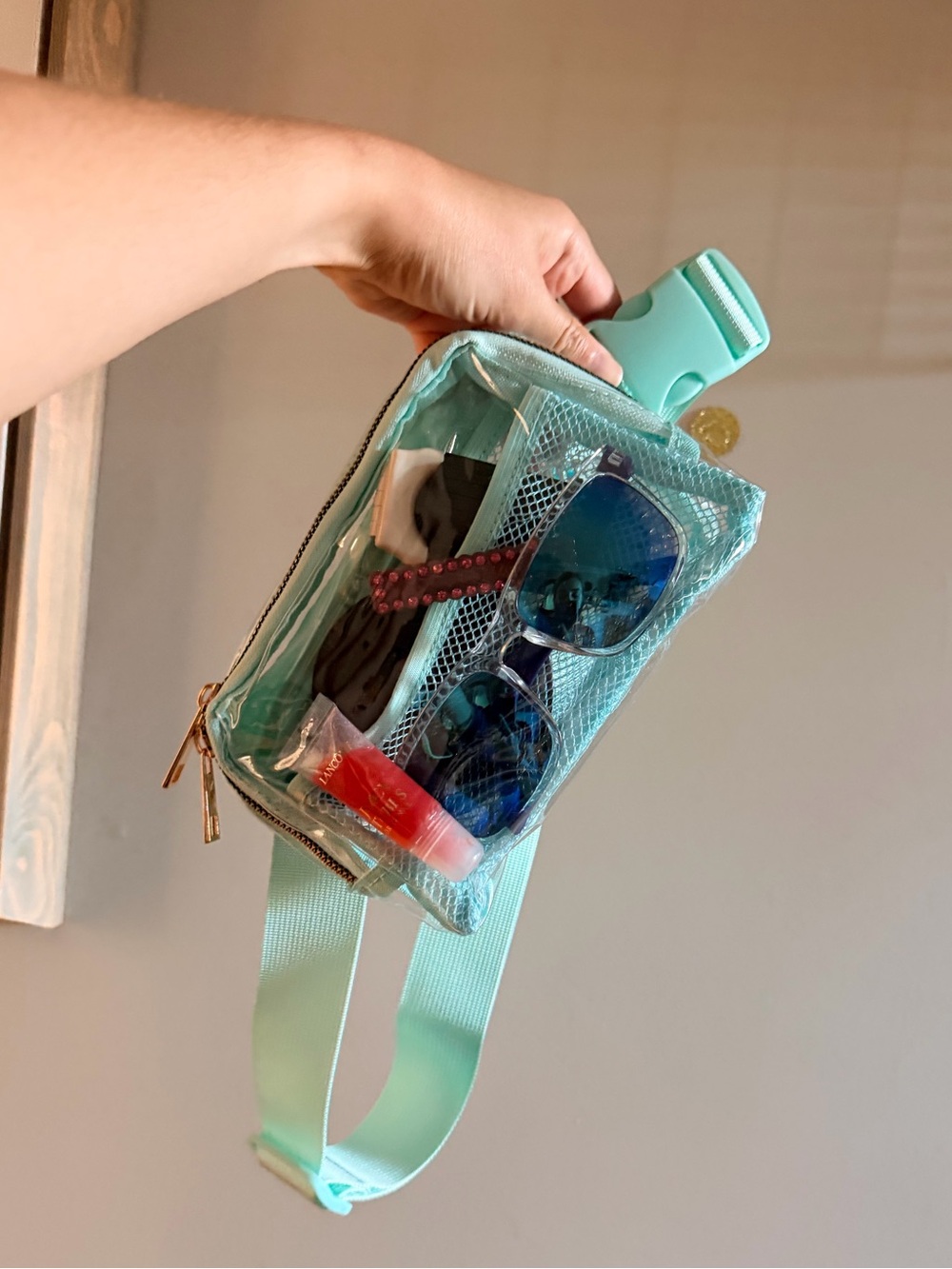 Clear Aqua Fanny Pack / Belt Bag – Lululemon Pouch Size